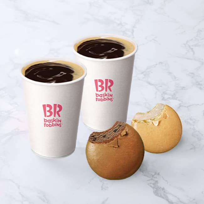 배스킨라빈스 달콤당충전 세트(아메리카노 2잔+아이스마카롱 2개)